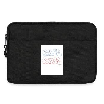 Paris Bubble Paris Throw-up Paris Graffiti - Laptop bag 13" - black - Front