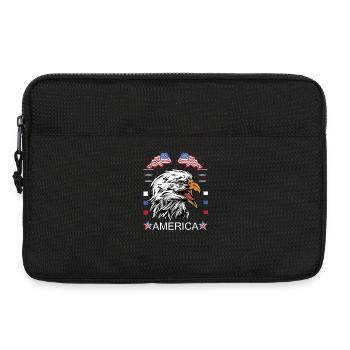 Amerikanischer Adler mit Flaggenmotiv - Laptop bag 13" - black - Front