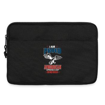 Proud American design with eagle - Laptop bag 13" - black - Front