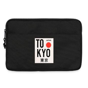 Style minimaliste de Tokyo avec soleil rouge - Sacoche pour ordinateur portable 13 pouces - noir - Devant