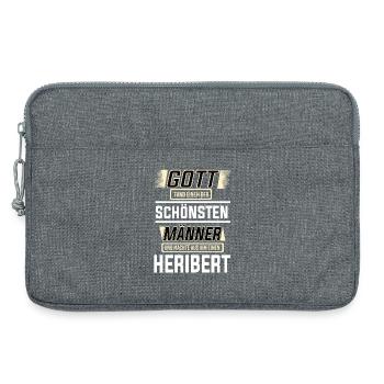 Heribert der schönste Mann von Gott geformt Design - Laptoptasche 13" - Grau meliert - Vorne