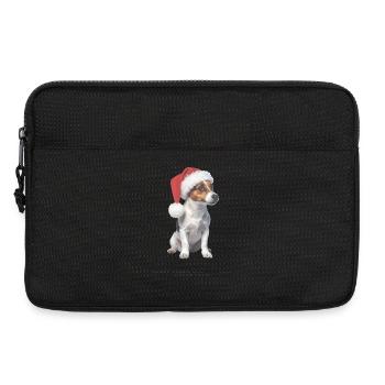 Jack Russell Terrier Weihnachtsmütze - Laptoptasche 13" - Schwarz - Vorne