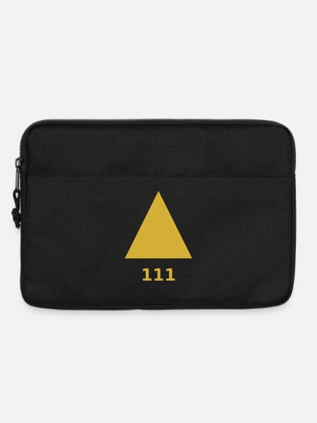 Minimalistische Triangulate Levitate Illustration - Laptoptasche 13" - Schwarz