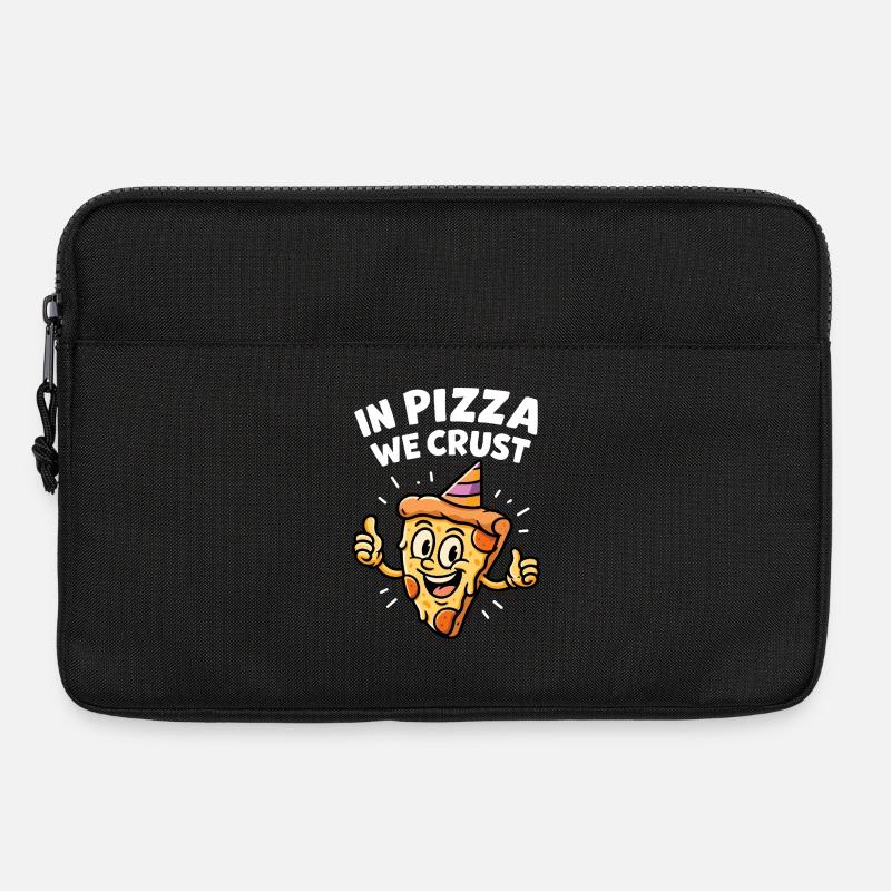 Lustiges Pizza Party Design - Laptoptasche 13" - Schwarz