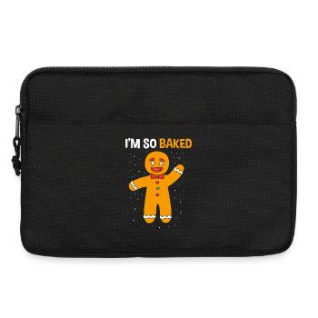 Bonhomme en pain d'épices de Noël - Sacoche pour ordinateur portable 13 pouces - noir - Devant