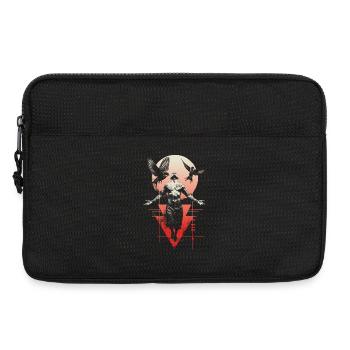 Ätherischer Mensch mit Flügeln und Mond - Laptoptasche 13" - Schwarz - Vorne