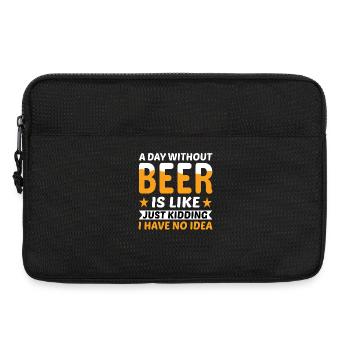 Une journée sans bière, je plaisante - Sacoche pour ordinateur portable 13 pouces - noir - Devant