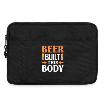 Beer built this body - Laptoptasche 13" - Schwarz - Vorne