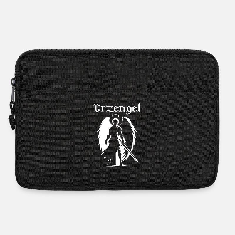 Erzengel Silhouette Design – Himmlische Kraft - Laptoptasche 13" - Schwarz