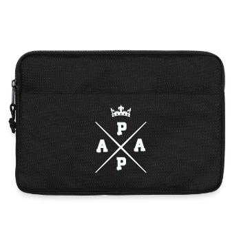 Kreuzendes Papa krone Logo - Laptoptasche 13" - Schwarz - Vorne