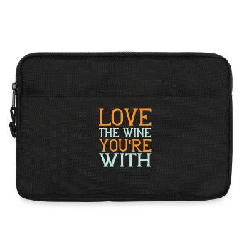 Aimer le vin - Sacoche pour ordinateur portable 13 pouces - noir - Devant
