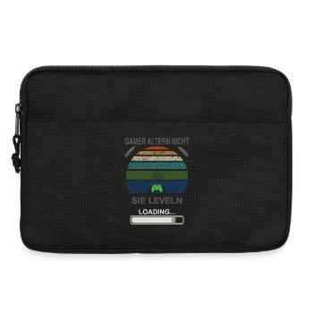 Gamer Leveling Chargement Rétro Sunburst - Sacoche pour ordinateur portable 13 pouces - noir - Devant