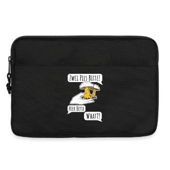 Commander de la bière n’est pas facile ! Pilsner ou champignon ? - Sacoche pour ordinateur portable 13 pouces - noir - Devant