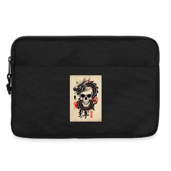Streetwear Drache Japan Style T-Shirt - Laptoptasche 13" - Schwarz - Vorne