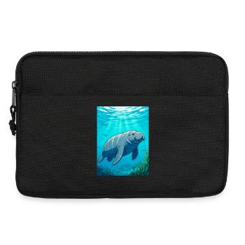 Doux géant d’eaux calmes, symbole de paix - Sacoche pour ordinateur portable 13 pouces - noir - Devant