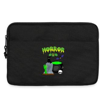 Chaudron de la Sorcière Verte Nuit Effrayante - Sacoche pour ordinateur portable 13 pouces - noir - Devant