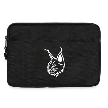Portrait du lynx blanc - Sacoche pour ordinateur portable 13 pouces - noir - Devant