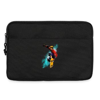 Skateboard Sprung Neon Splash - Laptoptasche 13" - Schwarz - Vorne