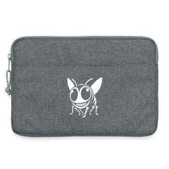 Conception amusante de guêpe - Bande dessinée amusante - Sacoche pour ordinateur portable 13 pouces - gris chiné - Devant