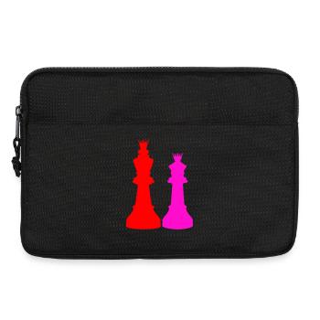 Doppelte Schachqueen Silhouetten - Laptoptasche 13" - Schwarz - Vorne