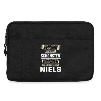 Niels the Most Beautiful Man Shaped by God Design - Laptop bag 13" - black - Front
