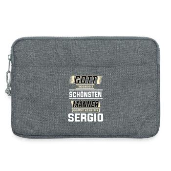 Sergio le plus bel homme façonné par Dieu Design - Sacoche pour ordinateur portable 13 pouces - gris chiné - Devant