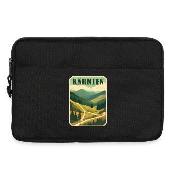 Motif rétro Carinthie - Sacoche pour ordinateur portable 13 pouces - noir - Devant