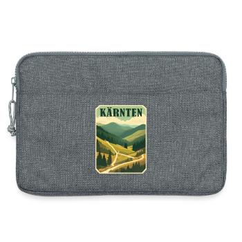 Motif rétro Carinthie - Sacoche pour ordinateur portable 13 pouces - gris chiné - Devant