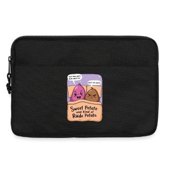 Duo de patates douces et de pommes de terre grossières - Sacoche pour ordinateur portable 13 pouces - noir - Devant