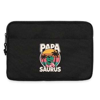 Papa Saurus Rex dinosaure Cadeau de fête des pères - Sacoche pour ordinateur portable 13 pouces - noir - Devant