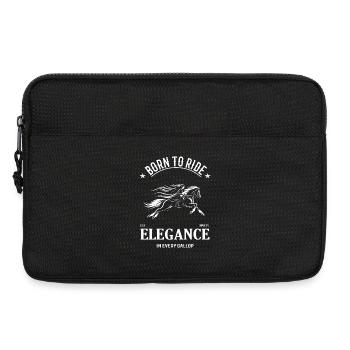 Born to Ride – Reiter & Pferde Design - Laptoptasche 13" - Schwarz - Vorne