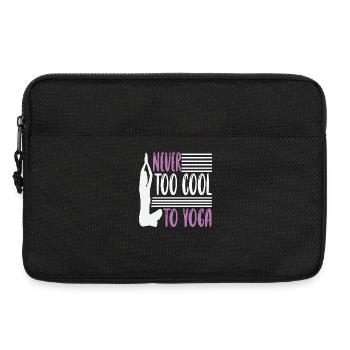 Jamais trop cool pour le yoga - Sacoche pour ordinateur portable 13 pouces - noir - Devant