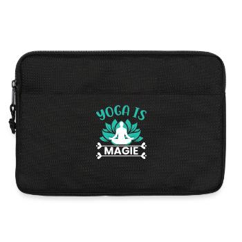 Le yoga, c’est la magie des hommes - Sacoche pour ordinateur portable 13 pouces - noir - Devant