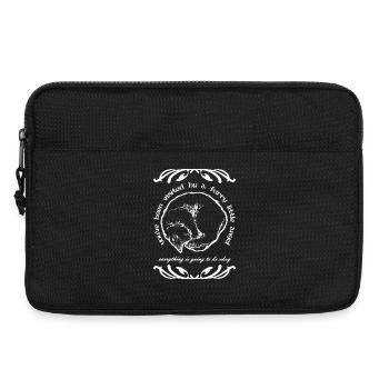 YOU'VE BEEN VISITED BY A FURRY LITTLE ANGEL - Laptop bag 13" - black - Front