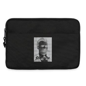 Portrait philosophique en demi-teinte - Sacoche pour ordinateur portable 13 pouces - noir - Devant