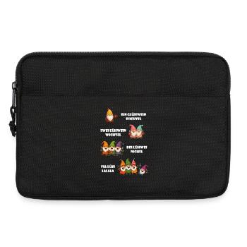Lustiges Wichtel Glühwein Weihnachtsgeschenk - Laptoptasche 13" - Schwarz - Vorne