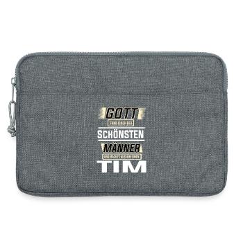 Tim le plus bel homme façonné par Dieu Design - Sacoche pour ordinateur portable 13 pouces - gris chiné - Devant