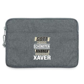 Xavier, le plus bel homme, façonné par Dieu Design - Sacoche pour ordinateur portable 13 pouces - gris chiné - Devant