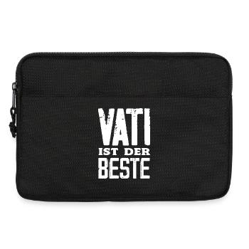 Lustiges Vatertag Geschenk Papa Bier - Laptoptasche 13" - Schwarz - Vorne