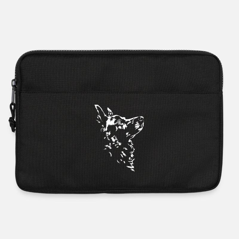 Mudi Silhouette Hunde Hund Wilsigns - Laptoptasche 13" - Schwarz