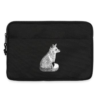 Renard vintage dessiné à la main - Sacoche pour ordinateur portable 13 pouces - noir - Devant