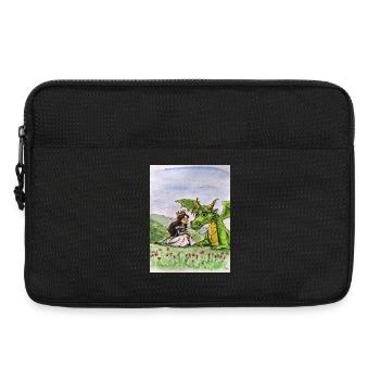 Prinzessin und Drachenwiese Bund - Laptoptasche 13" - Schwarz - Vorne