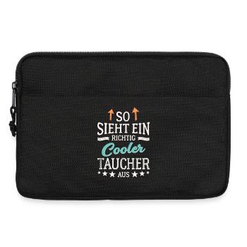 So sieht ein richtig cooler Taucher aus - Laptoptasche 13" - Schwarz - Vorne