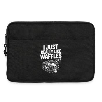I Just Really Like Waffles Ok? - Laptop bag 13" - black - Front