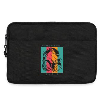 DJ Music Headphone Outfit - Laptop bag 13" - black - Front