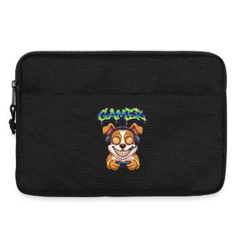 Gamer Dog Graffiti Design Dog Gaming Gift - Sacoche pour ordinateur portable 13 pouces - noir - Devant