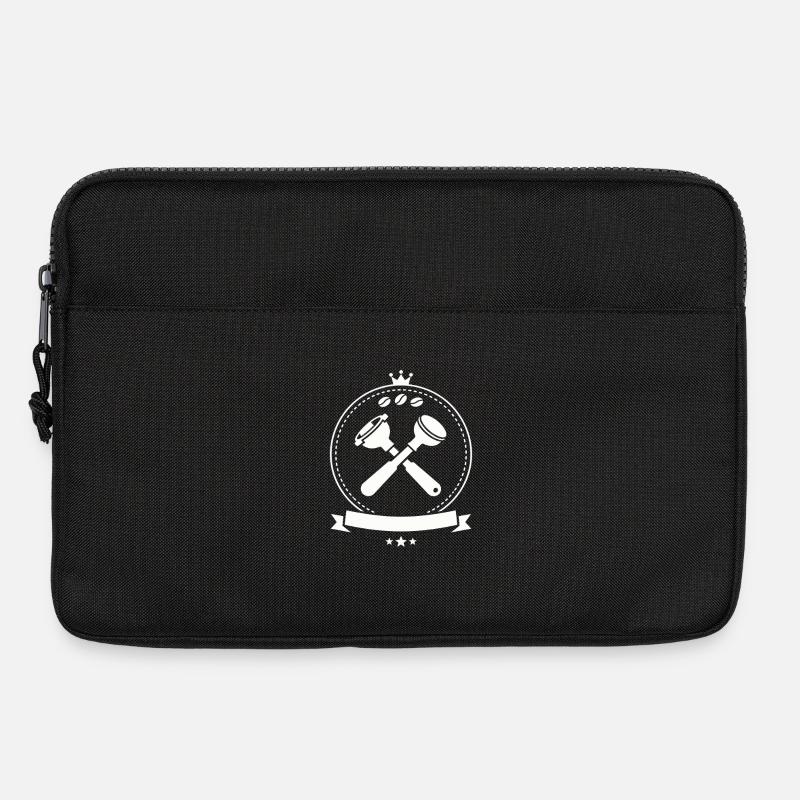Crowned Percussion Crest for Coffee Lover Fans - Laptop bag 13" - black