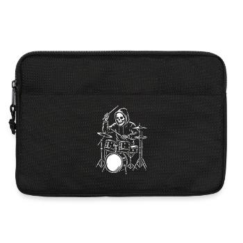 Batteur squelette en sweat à capuche - Sacoche pour ordinateur portable 13 pouces - noir - Devant