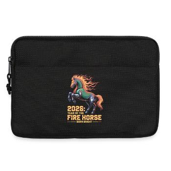 Fire Horse 2026 Burn Bright New Year Design - Laptop bag 13" - black - Front