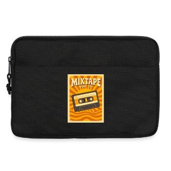 Retro Mixtape Illustration with Warm Seventies - Laptop bag 13" - black - Front